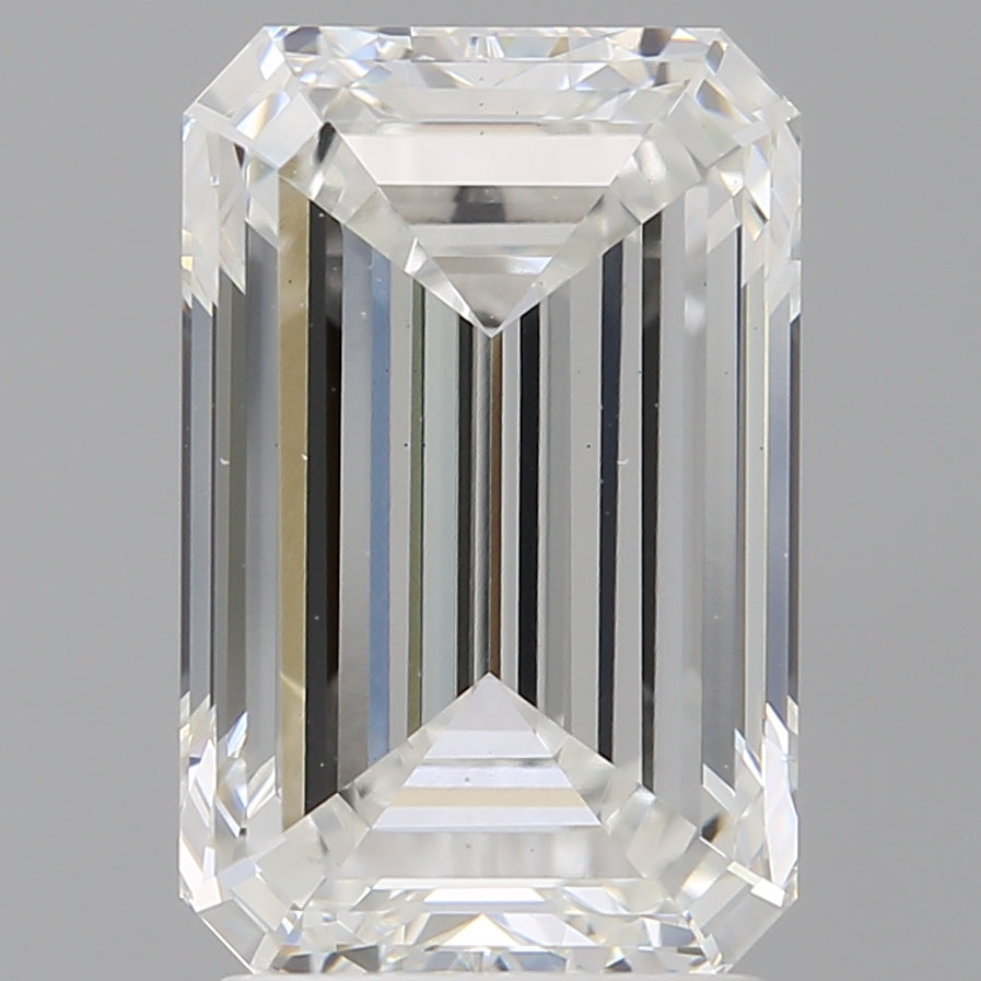 2.99 Carat Emerald Shaped, Ideal Cut, F Color, VS1 Clarity, IGI Certified Lab Grown Diamond