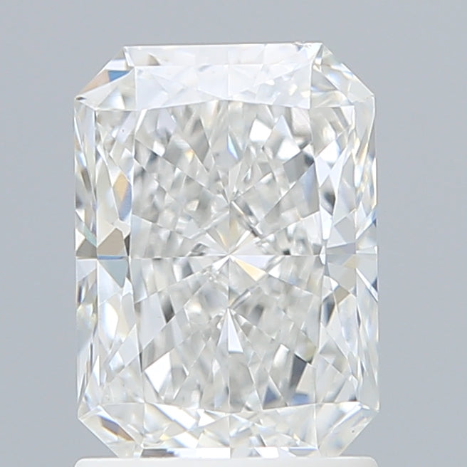 1.61 Carat Radiant Shaped, Ideal Cut, E Color, VVS2 Clarity, IGI Certified Lab Grown Diamond