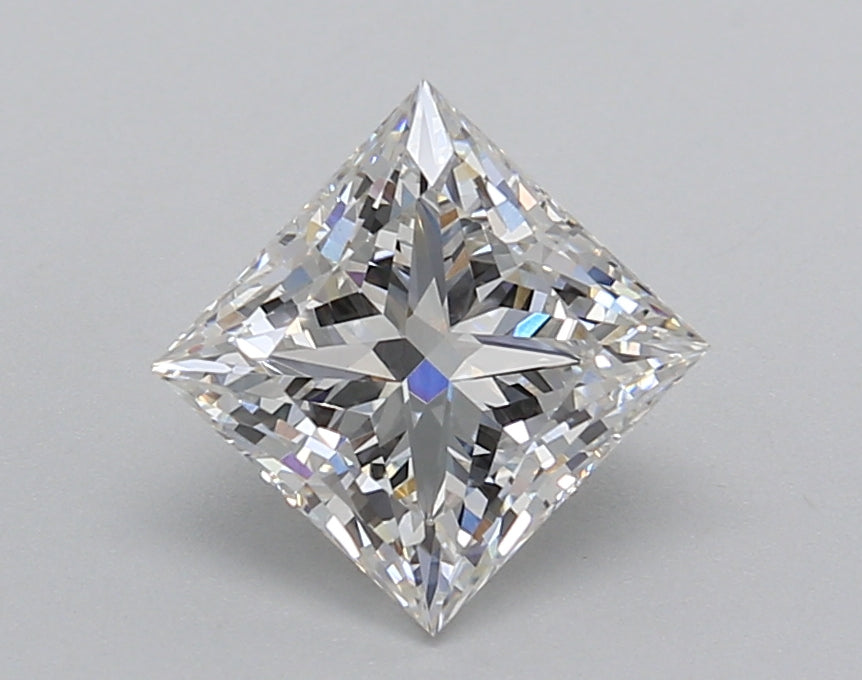 1.52 Carat Princess Shaped, Excellent Cut, F Color, VVS2 Clarity, IGI Certified Lab Grown Diamond