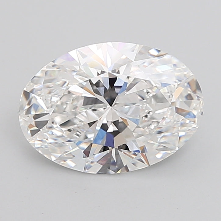 4.09 Carat Oval Shaped, Ideal Cut, D Color, VVS2 Clarity, IGI Certified Lab Grown Diamond
