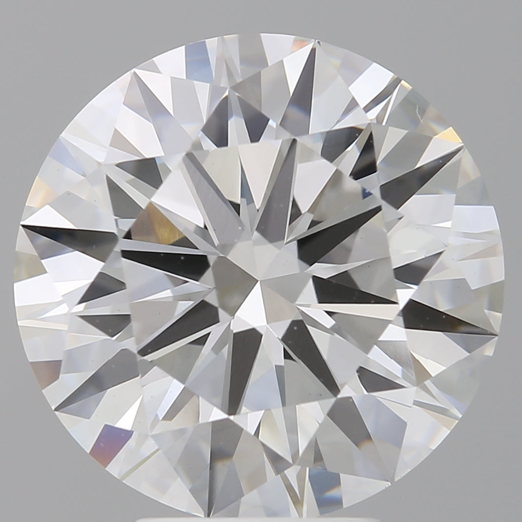 6.07 Carat Round Shaped, Ideal Cut, E Color, VVS2 Clarity, IGI Certified Lab Grown Diamond