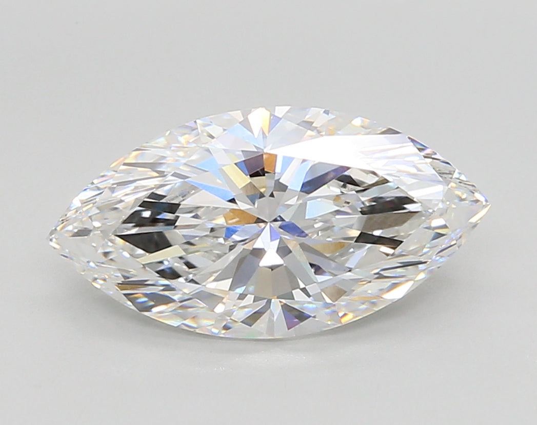 3.04 Carat Marquise Shaped, Ideal Cut, E Color, VVS2 Clarity, IGI Certified Lab Grown Diamond