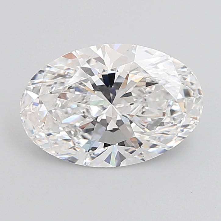 5.06 Carat Oval Shaped, Ideal Cut, D Color, VVS2 Clarity, IGI Certified Lab Grown Diamond