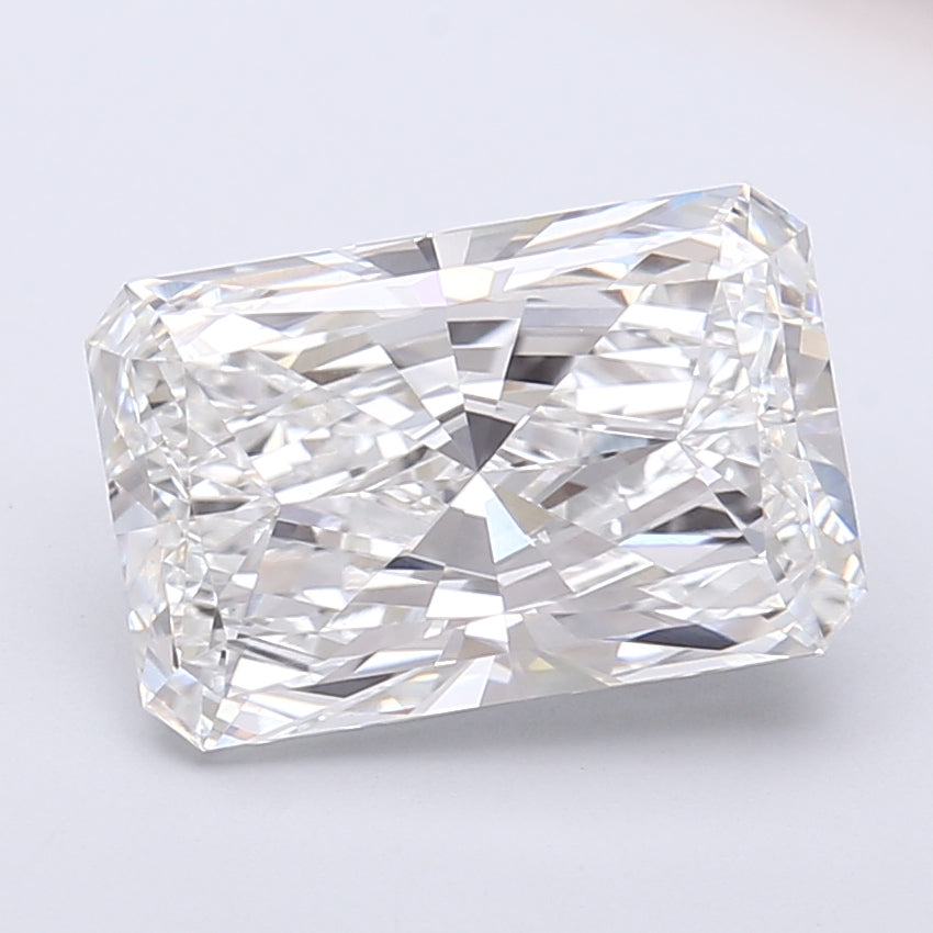 4.05 Carat Radiant Shaped, Very Good Cut, F Color, VVS2 Clarity, IGI Certified Lab Grown Diamond