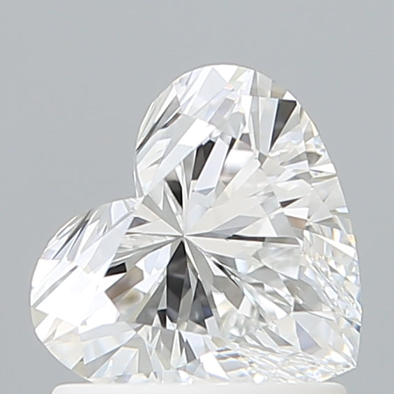 1.07 Carat Heart Shaped, Ideal Cut, D Color, VVS2 Clarity, IGI Certified Lab Grown Diamond