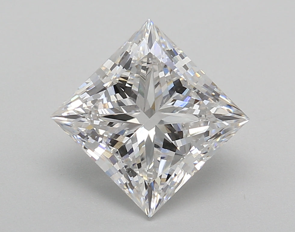 2.51 Carat Princess Shaped, Excellent Cut, E Color, VS1 Clarity, IGI Certified Lab Grown Diamond