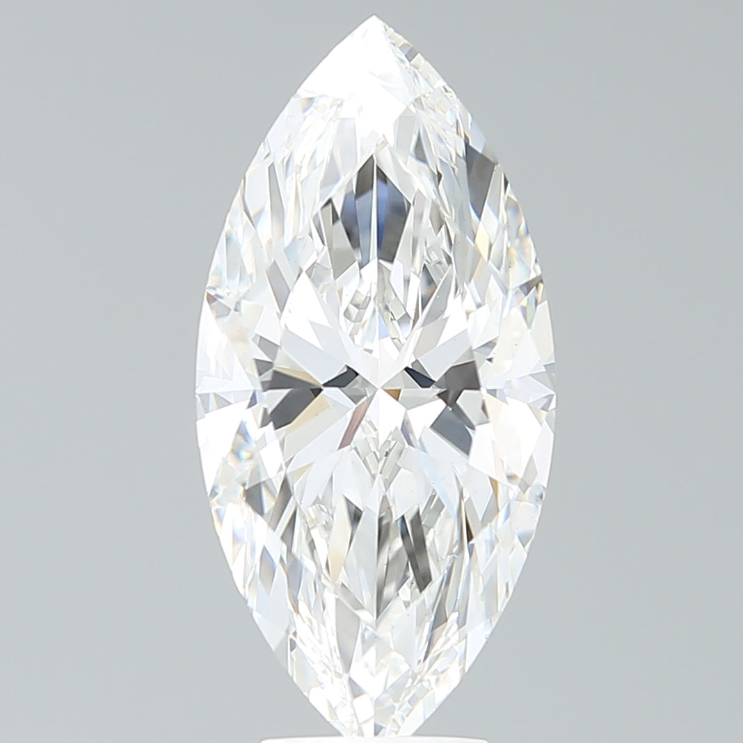 5.70 Carat Marquise Shaped, Ideal Cut, F Color, VS1 Clarity, IGI Certified Lab Grown Diamond