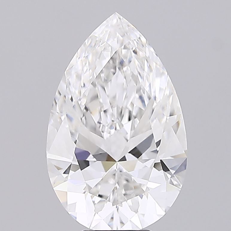 7.20 Carat Pear Shaped, Ideal Cut, F Color, VS1 Clarity, IGI Certified Lab Grown Diamond