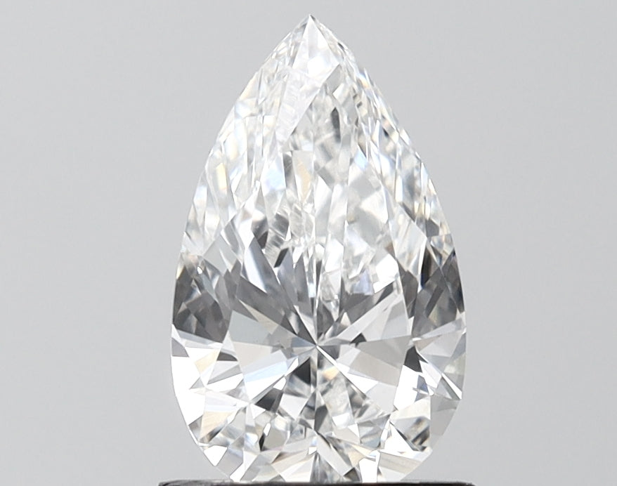 1.42 Carat Pear Shaped, Ideal Cut, E Color, VVS2 Clarity, IGI Certified Lab Grown Diamond