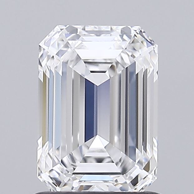 1.07 Carat Emerald Shaped, Ideal Cut, D Color, FL Clarity, IGI Certified Lab Grown Diamond