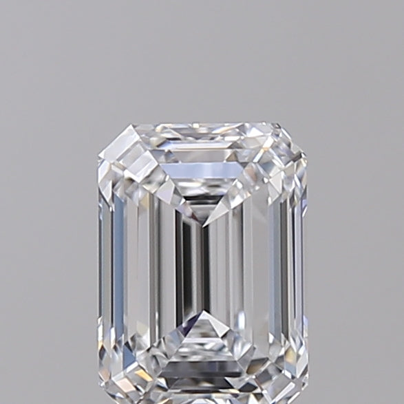 1.02 Carat Emerald Shaped, Ideal Cut, D Color, VVS2 Clarity, IGI Certified Lab Grown Diamond