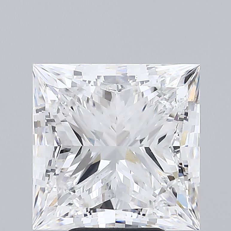 6.00 Carat Princess Shaped, Excellent Cut, D Color, VS1 Clarity, IGI Certified Lab Grown Diamond