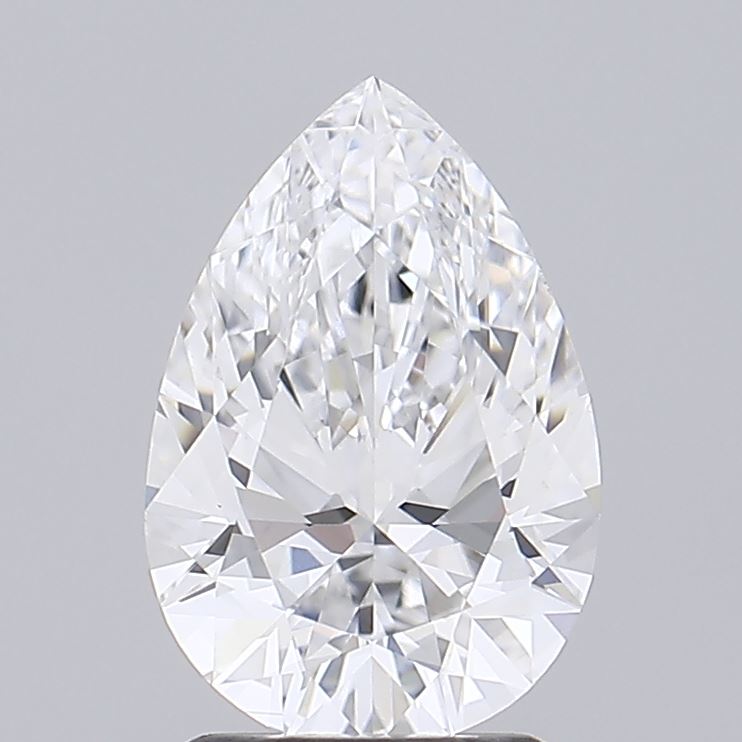 2.06 Carat Pear Shaped, Ideal Cut, E Color, VVS2 Clarity, IGI Certified Lab Grown Diamond