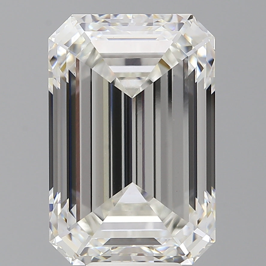 9.59 Carat Emerald Shaped, Ideal Cut, F Color, VS1 Clarity, IGI Certified Lab Grown Diamond