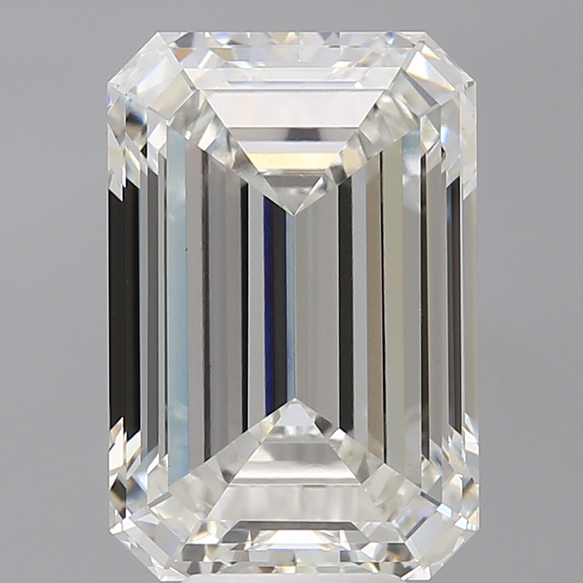 8.01 Carat Emerald Shaped, Ideal Cut, F Color, VVS2 Clarity, IGI Certified Lab Grown Diamond