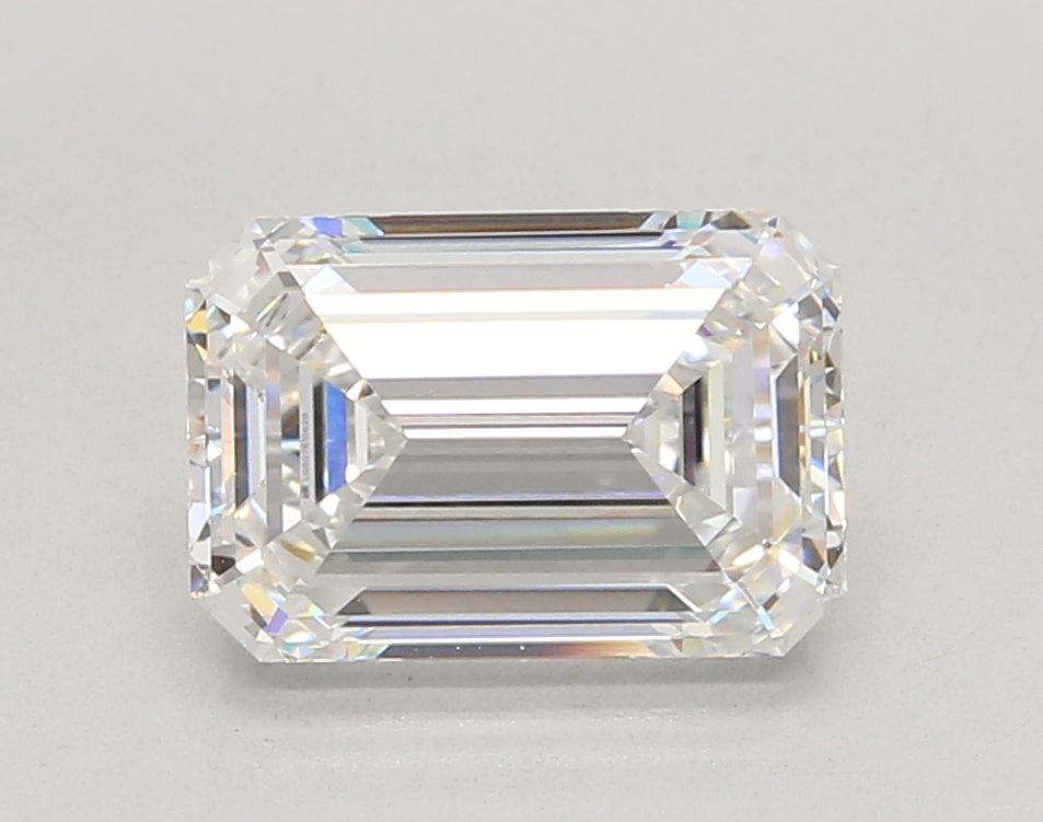 3.05 Carat Emerald Shaped, Ideal Cut, D Color, VVS2 Clarity, IGI Certified Lab Grown Diamond
