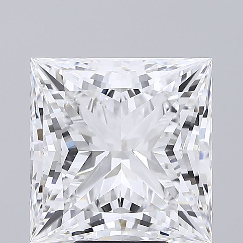 7.05 Carat Princess Shaped, Ideal Cut, E Color, VVS2 Clarity, IGI Certified Lab Grown Diamond