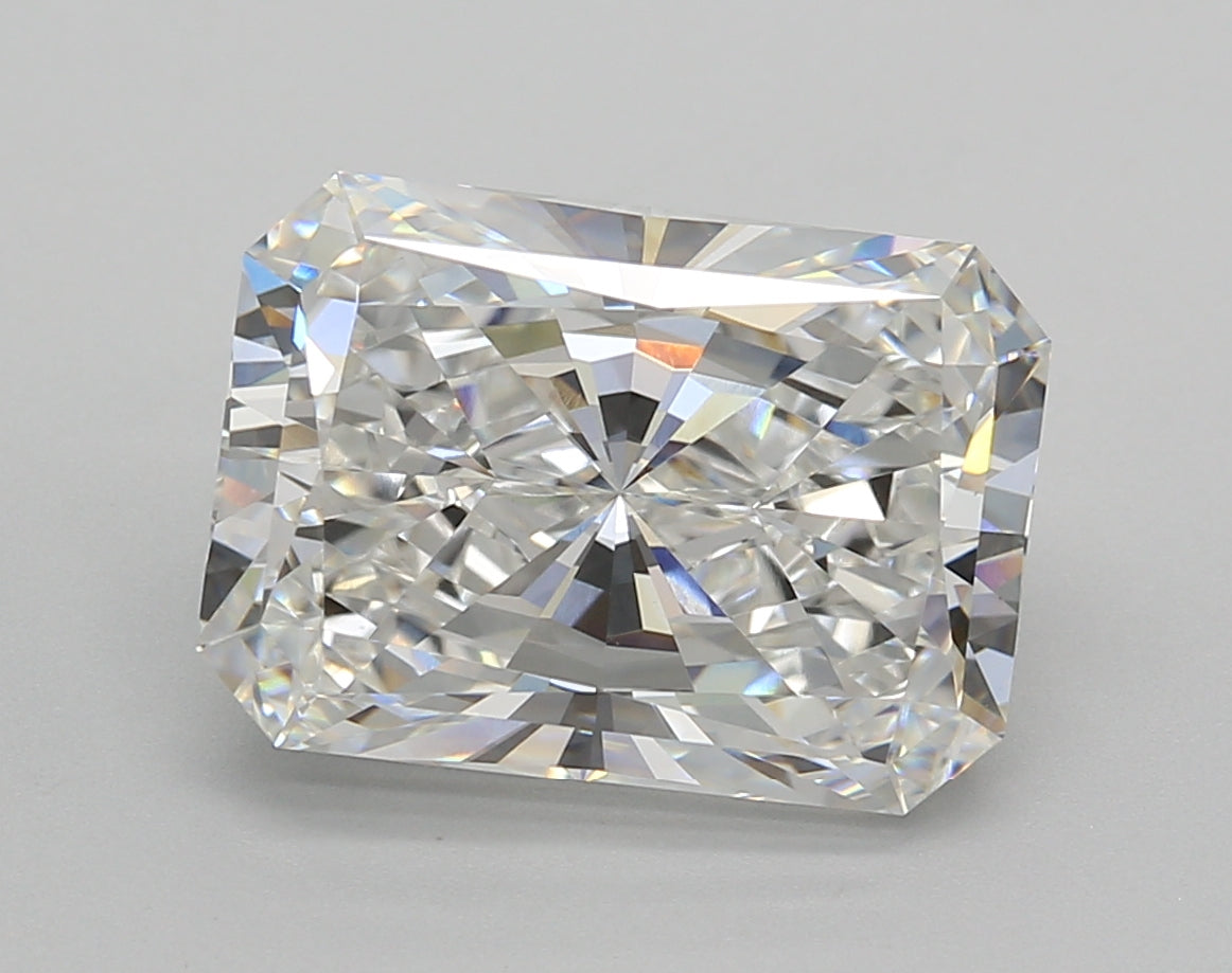 5.02 Carat Radiant Shaped, Excellent Cut, E Color, VVS2 Clarity, IGI Certified Lab Grown Diamond