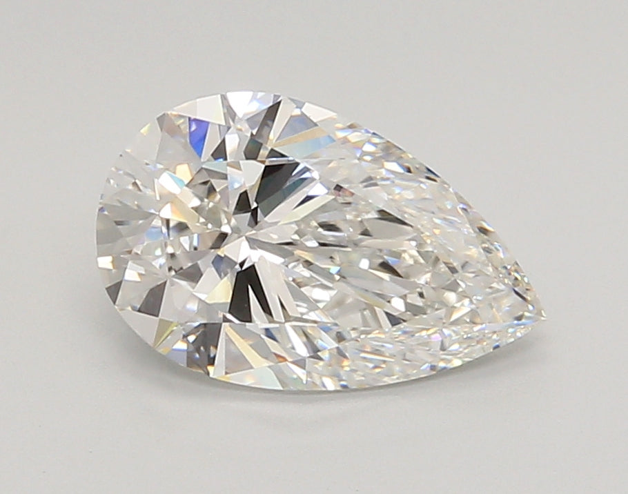 2.01 Carat Pear Shaped, Ideal Cut, F Color, VVS1 Clarity, IGI Certified Lab Grown Diamond