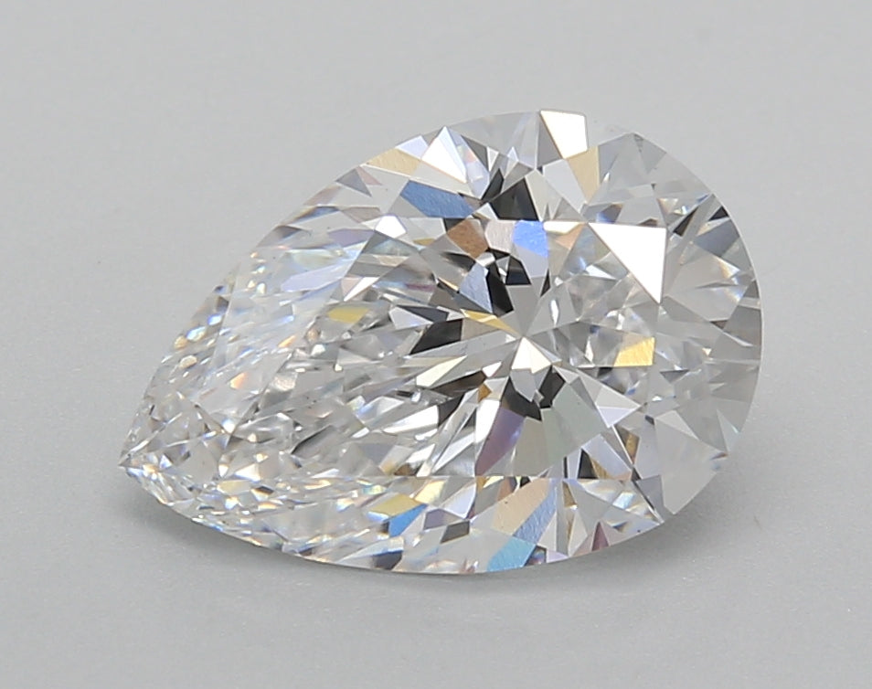 2.52 Carat Pear Shaped, Excellent Cut, D Color, VS1 Clarity, IGI Certified Lab Grown Diamond