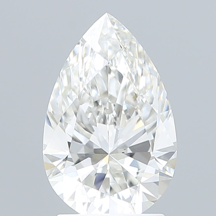 2.09 Carat Pear Shaped, Ideal Cut, F Color, VVS1 Clarity, IGI Certified Lab Grown Diamond