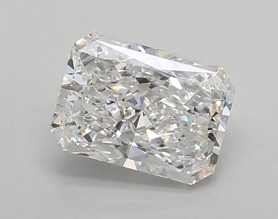 1.84 Carat Radiant Shaped, Excellent Cut, D Color, VVS2 Clarity, IGI Certified Lab Grown Diamond