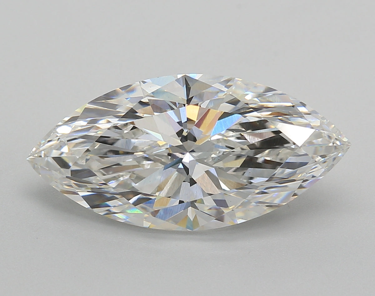 5.01 Carat Marquise Shaped, Excellent Cut, F Color, VS1 Clarity, IGI Certified Lab Grown Diamond