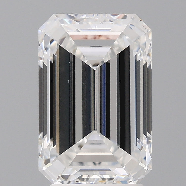 3.60 Carat Emerald Shaped, Ideal Cut, D Color, VVS2 Clarity, IGI Certified Lab Grown Diamond