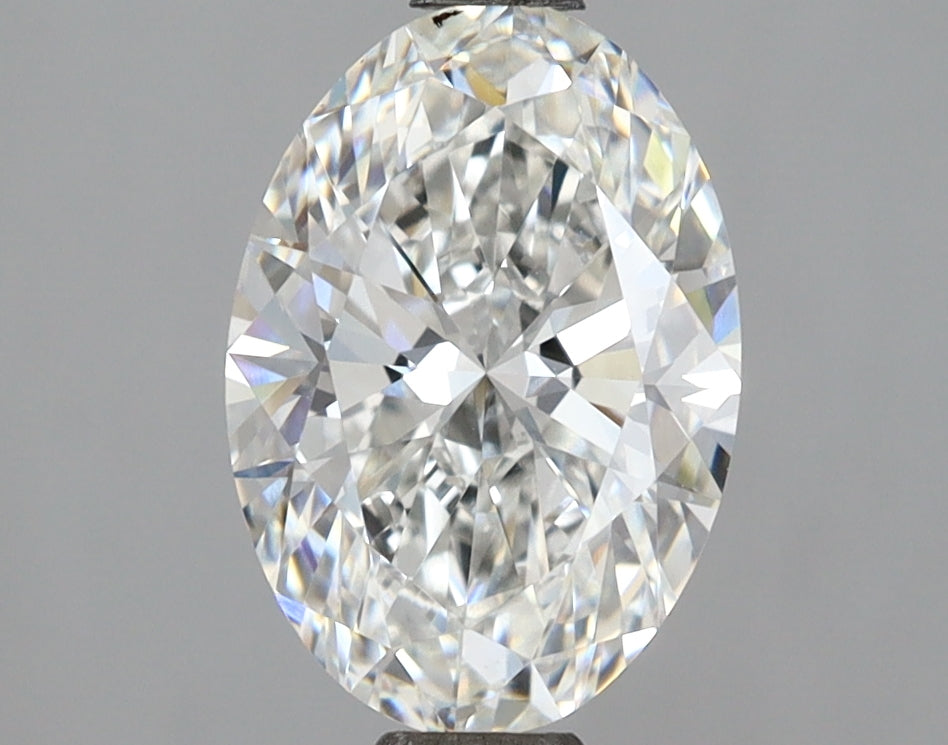 2.05 Carat Oval Shaped, Ideal Cut, F Color, VVS2 Clarity, IGI Certified Lab Grown Diamond