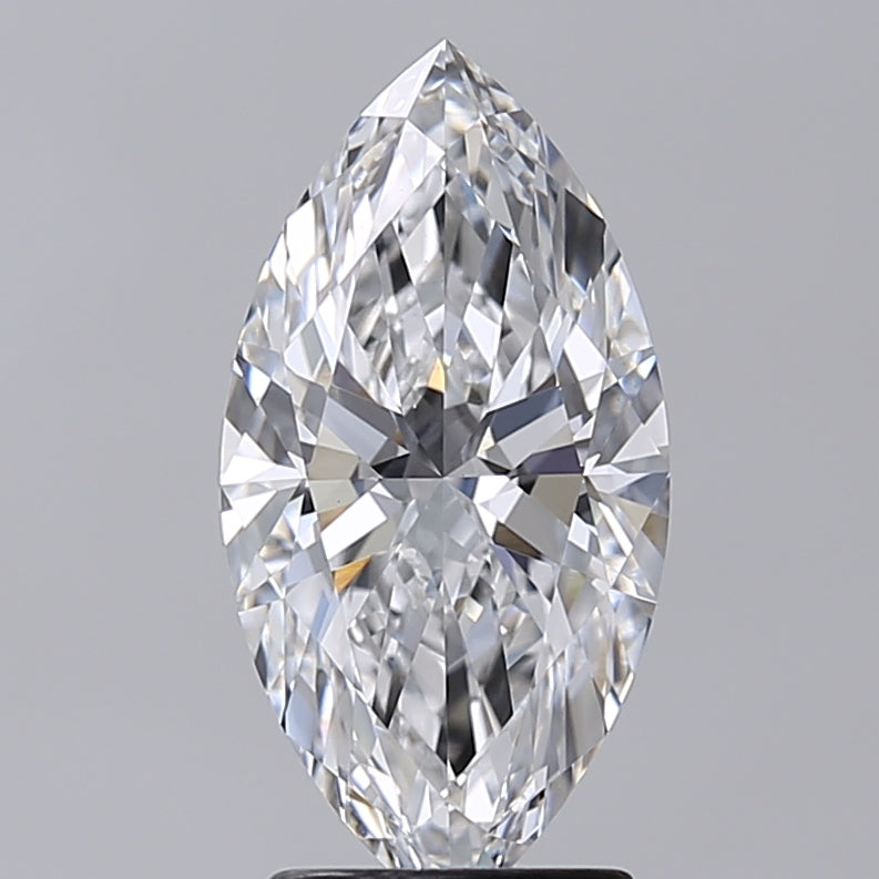 2.51 Carat Marquise Shaped, Excellent Cut, D Color, VVS2 Clarity, IGI Certified Lab Grown Diamond