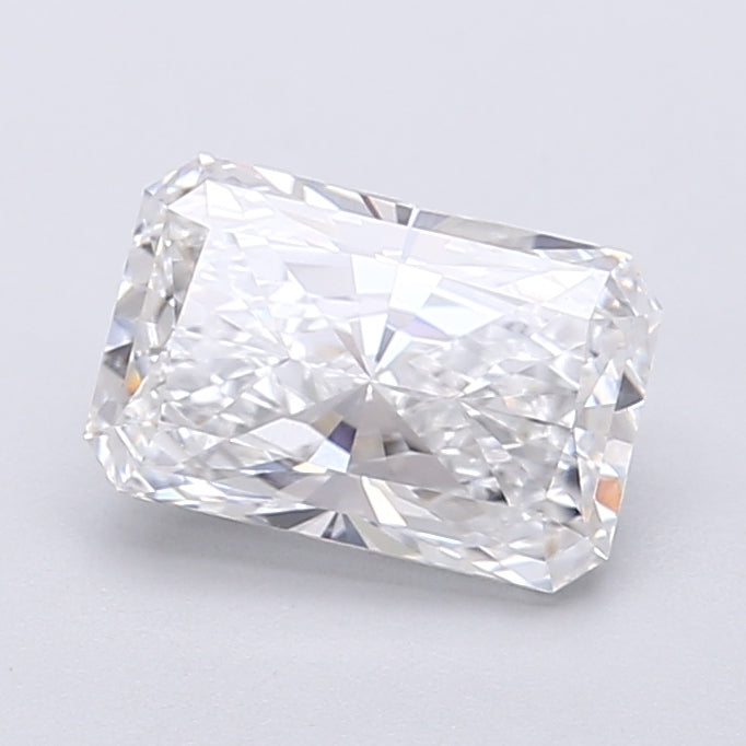 1.53 Carat Radiant Shaped, Very Good Cut, D Color, VS1 Clarity, IGI Certified Lab Grown Diamond