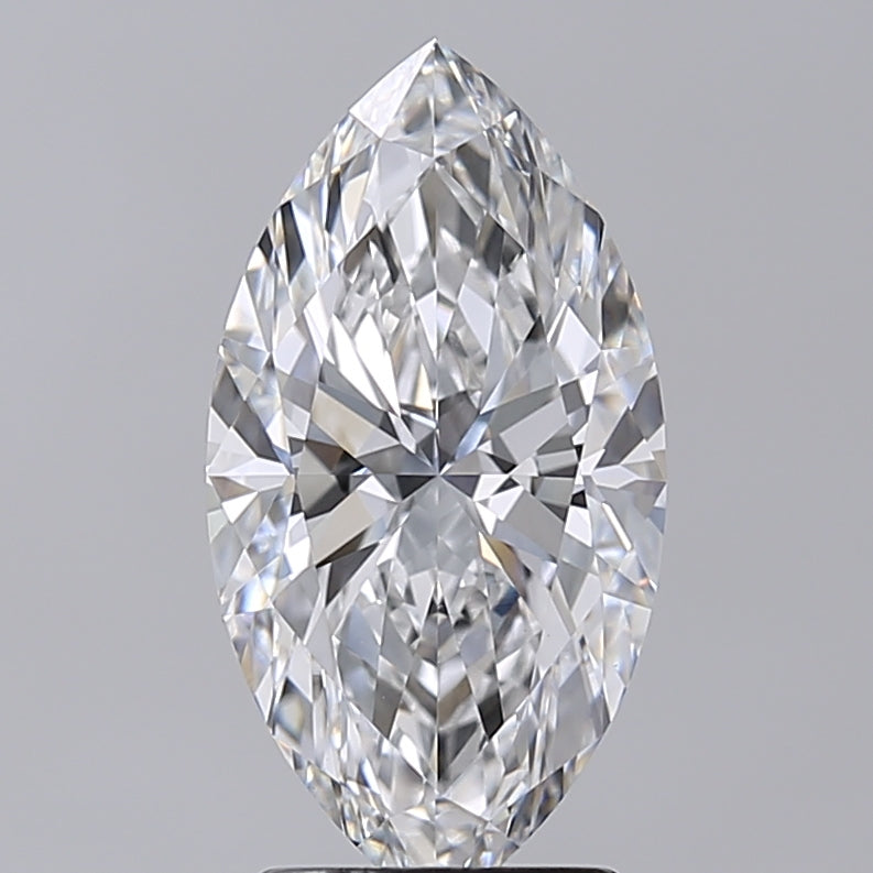 2.77 Carat Marquise Shaped, Excellent Cut, D Color, VVS2 Clarity, IGI Certified Lab Grown Diamond