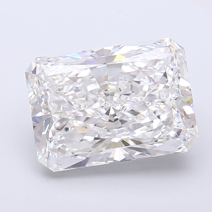 5.13 Carat Radiant Shaped, Very Good Cut, E Color, VVS2 Clarity, IGI Certified Lab Grown Diamond