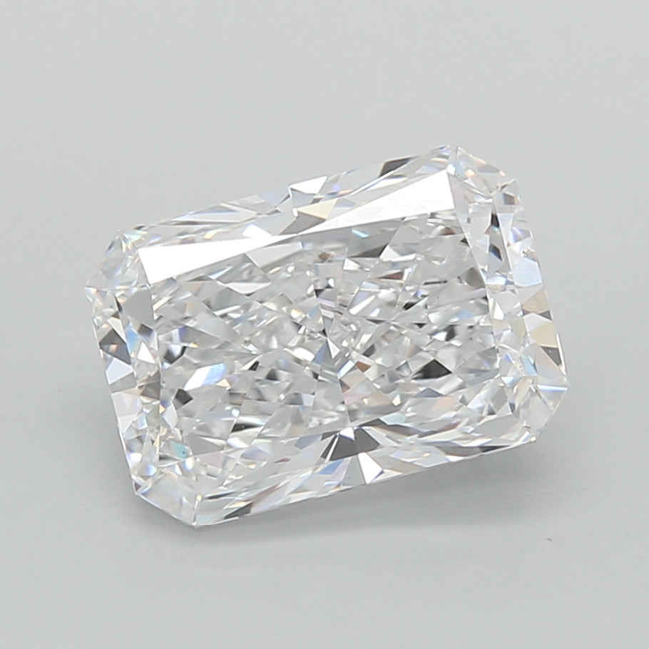 2.53 Carat Radiant Shaped, Ideal Cut, D Color, VS1 Clarity, IGI Certified Lab Grown Diamond