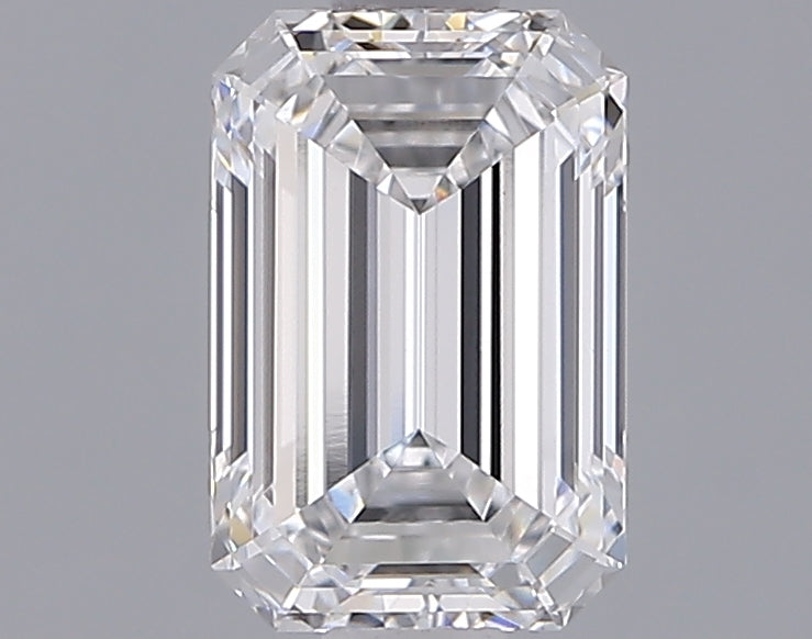 1.54 Carat Emerald Shaped, Ideal Cut, D Color, VVS2 Clarity, IGI Certified Lab Grown Diamond
