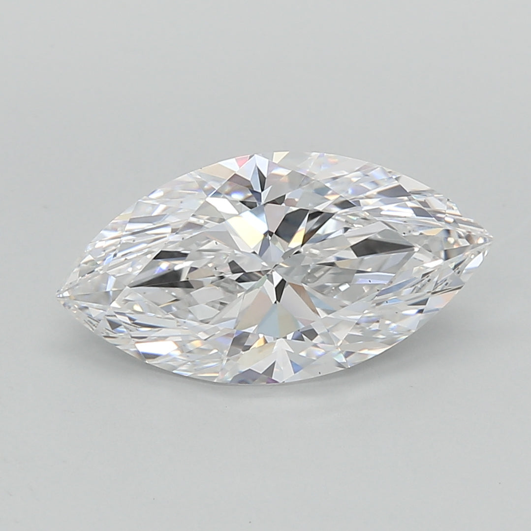 2.50 Carat Marquise Shaped, Very Good Cut, D Color, VS1 Clarity, IGI Certified Lab Grown Diamond
