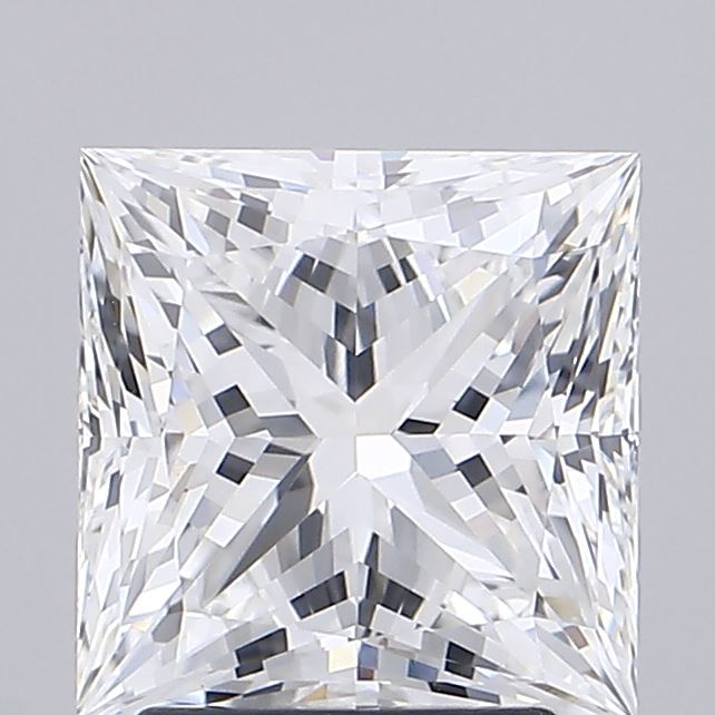 3.01 Carat Princess Shaped, Ideal Cut, E Color, VVS2 Clarity, IGI Certified Lab Grown Diamond
