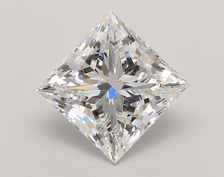 2.06 Carat Princess Shaped, Ideal Cut, F Color, VS1 Clarity, IGI Certified Lab Grown Diamond