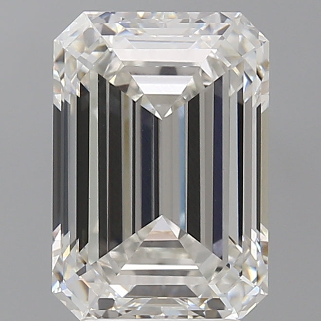 4.53 Carat Emerald Shaped, Ideal Cut, F Color, VVS2 Clarity, IGI Certified Lab Grown Diamond