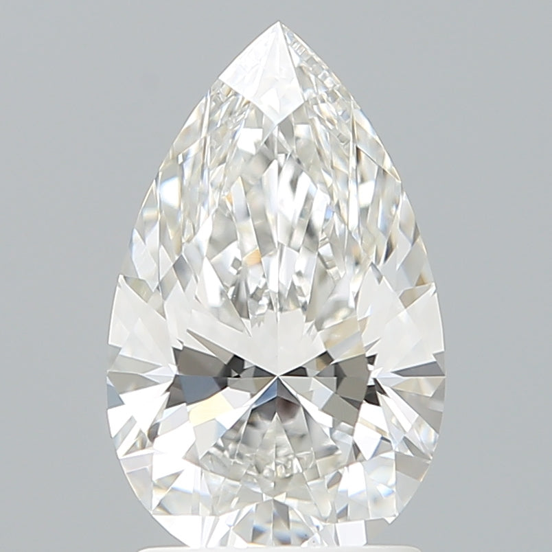 1.92 Carat Pear Shaped, Ideal Cut, F Color, VVS2 Clarity, IGI Certified Lab Grown Diamond