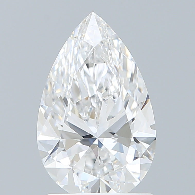1.55 Carat Pear Shaped, Ideal Cut, D Color, VVS2 Clarity, IGI Certified Lab Grown Diamond