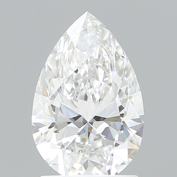 1.57 Carat Pear Shaped, Ideal Cut, E Color, VVS2 Clarity, IGI Certified Lab Grown Diamond
