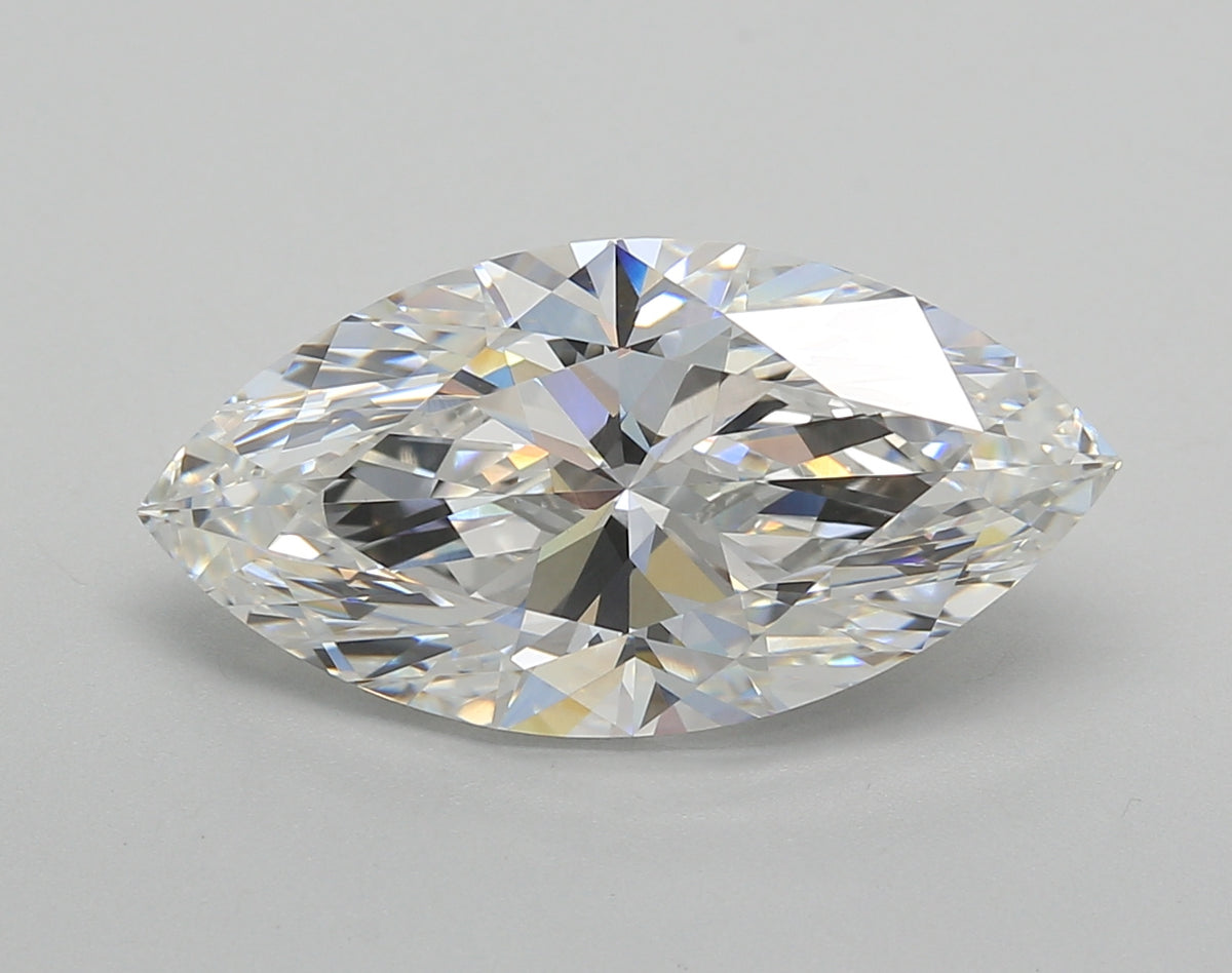 5.00 Carat Marquise Shaped, Very Good Cut, F Color, VVS2 Clarity, IGI Certified Lab Grown Diamond