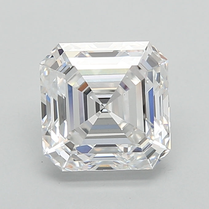 1.56 Carat Asscher Shaped, Ideal Cut, E Color, VS1 Clarity, IGI Certified Lab Grown Diamond