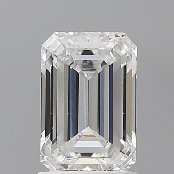 1.57 Carat Emerald Shaped, Ideal Cut, D Color, VS1 Clarity, IGI Certified Lab Grown Diamond