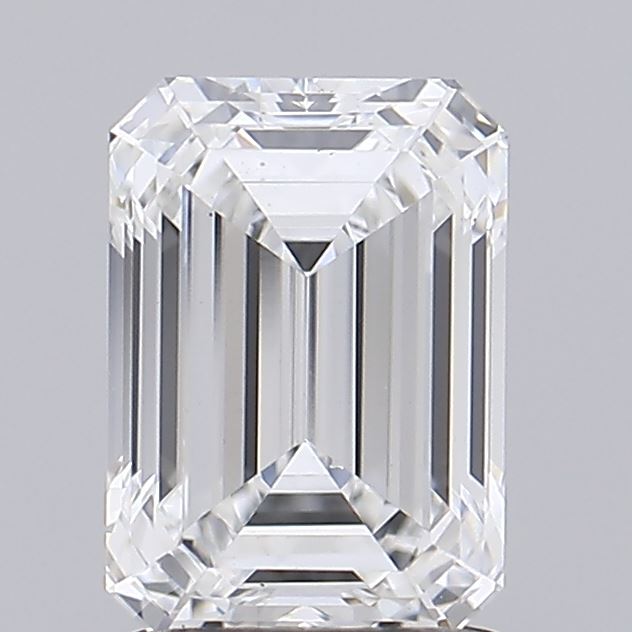 1.62 Carat Emerald Shaped, Ideal Cut, E Color, VS1 Clarity, IGI Certified Lab Grown Diamond