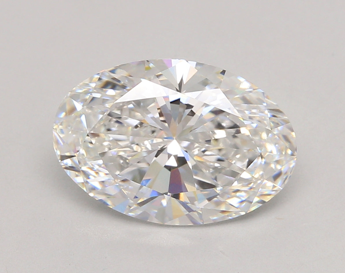 5.01 Carat Oval Shaped, Ideal Cut, E Color, VVS2 Clarity, IGI Certified Lab Grown Diamond