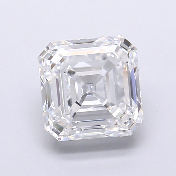 2.55 Carat Asscher Shaped, Very Good Cut, D Color, VVS2 Clarity, IGI Certified Lab Grown Diamond