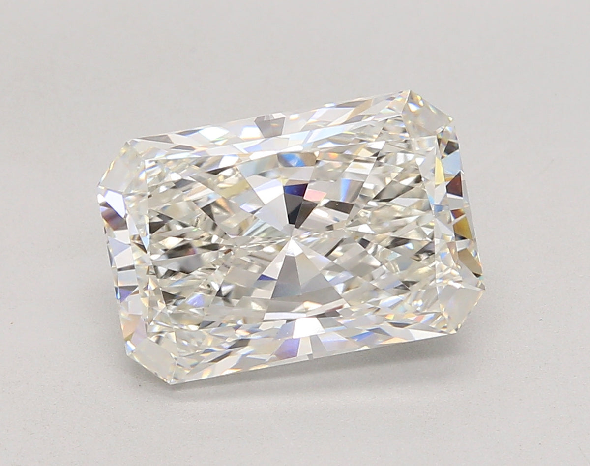 5.06 Carat Radiant Shaped, Ideal Cut, F Color, VVS2 Clarity, IGI Certified Lab Grown Diamond