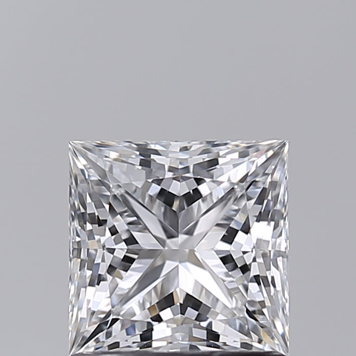 1.01 Carat Princess Shaped, Excellent Cut, D Color, VVS2 Clarity, IGI Certified Lab Grown Diamond